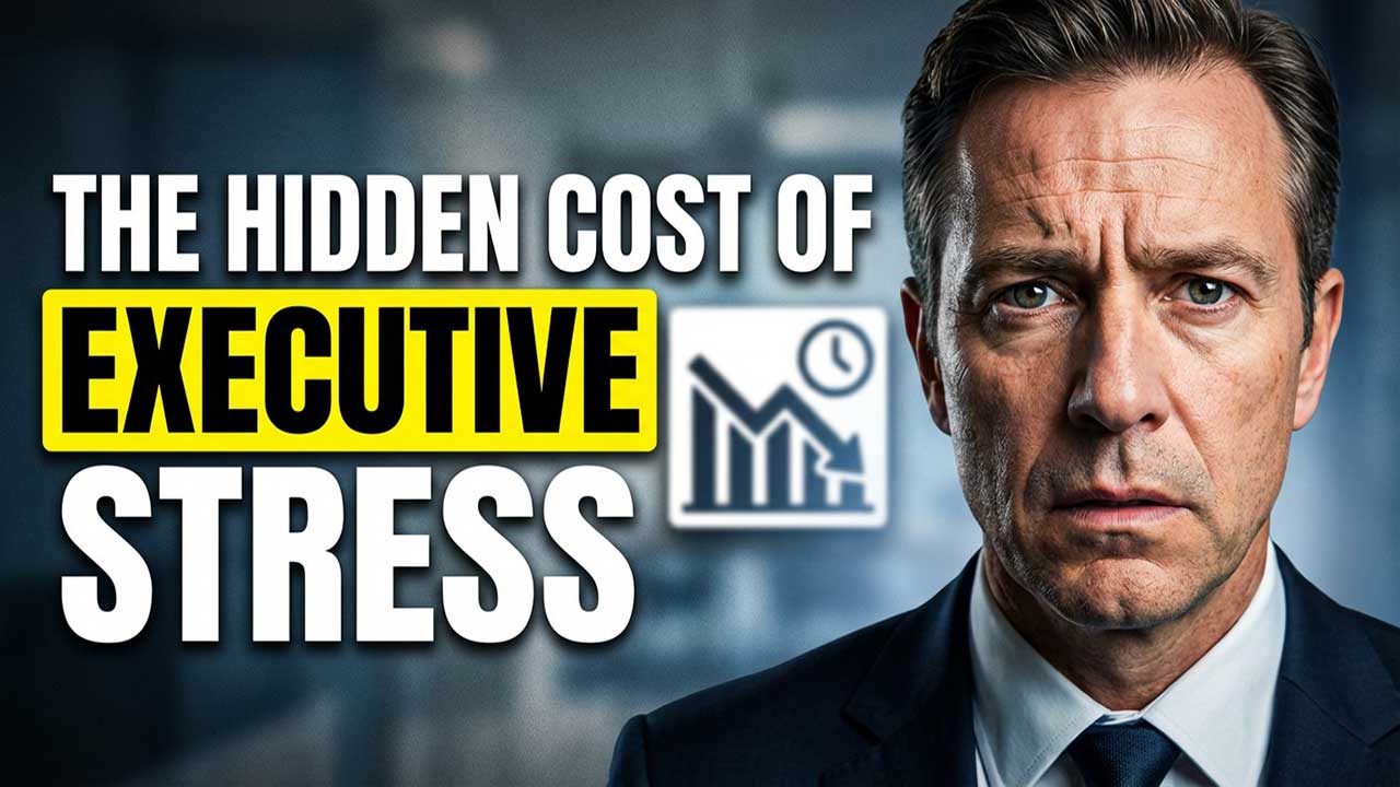 Executive stress management for high-performing leaders navigating change management, pressure, and decision fatigue.